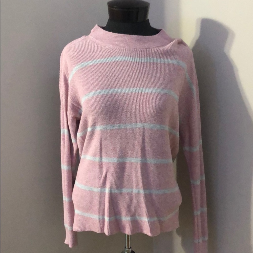 Pink striped sweater